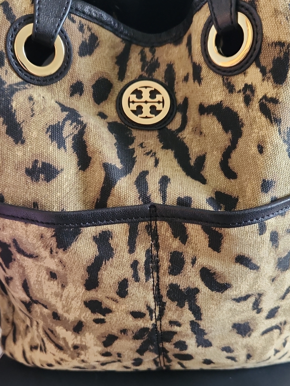 Tory Burch Leopard Canvas Tote - Picture 6 of 7